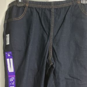 CUTE COMFORT- JUST MY SIZE, NWT, 2X(18W-20W PETITE), DENIM JEGGINGS, STRETCH,